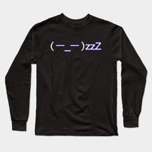 Kaomoji -Sleepy Long Sleeve T-Shirt